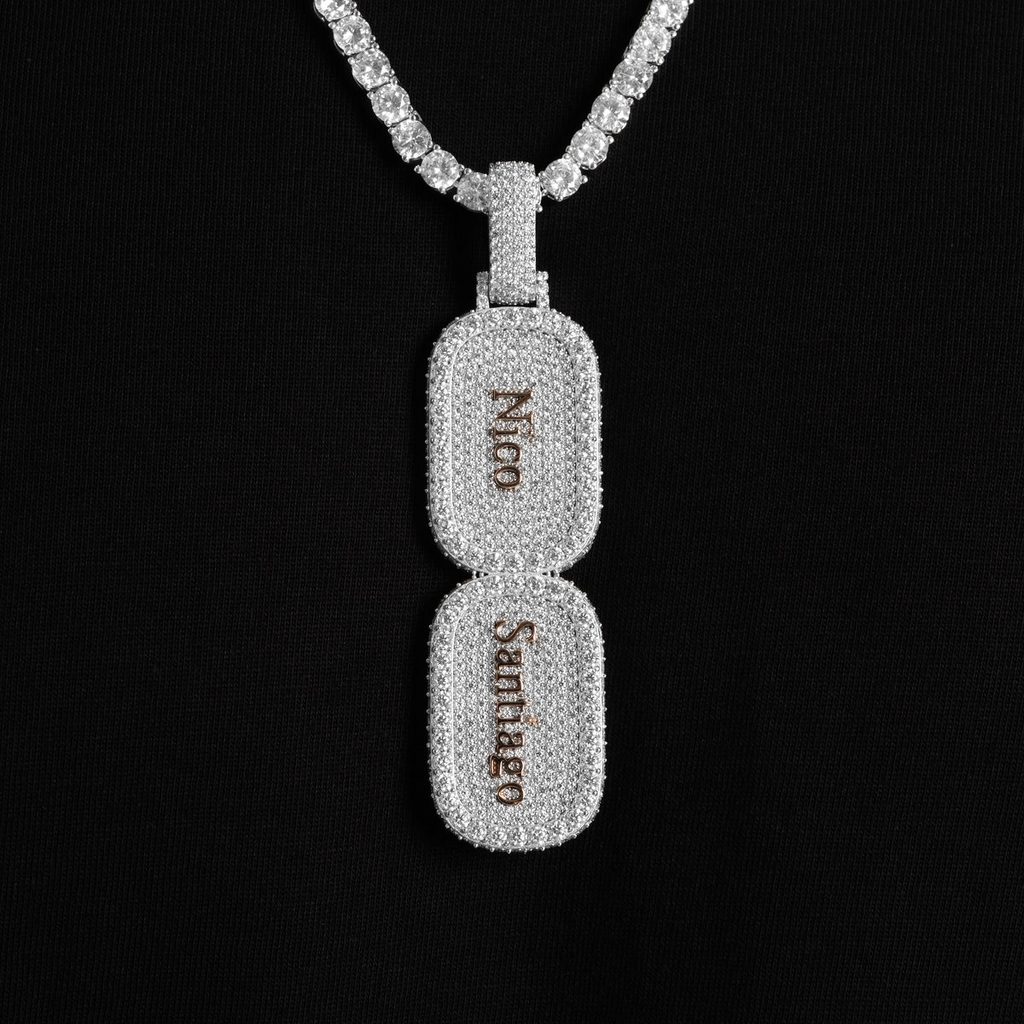 Custom Name Dog Tag Pendant for Men
