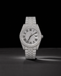 VVS  Moissanite Bust Down Men’s Watch Roman Dial Jubilee Belt