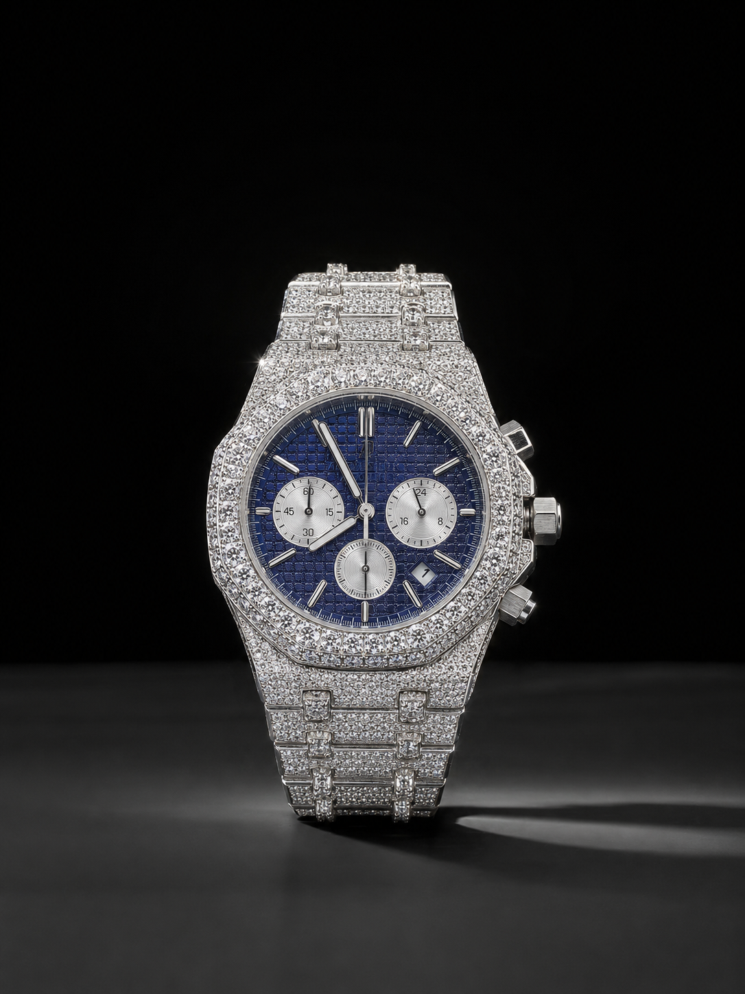 VVS Moissanite Iced Out Watch for Men Self Winding Chronograph