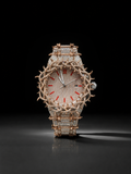 Two Tone Crown Iced Out Watch for Men Luxury Bust Down Statement Watch