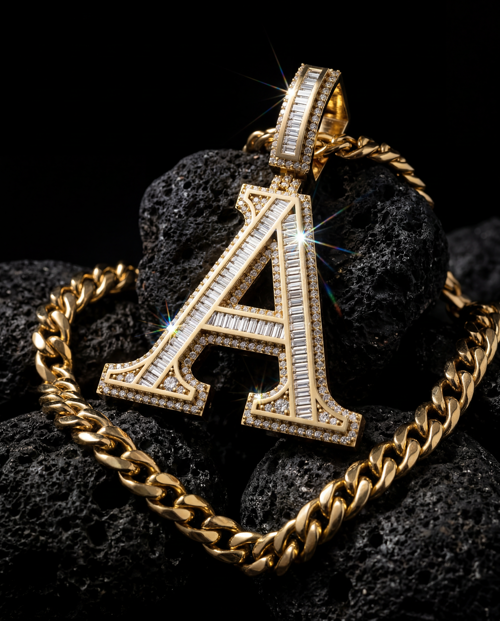 Custom A Initial Letter Pendant