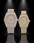 Two Tone VVS D/E Moissanite Iced Out Watch Set – 41MM Men’s & 36MM Women’s