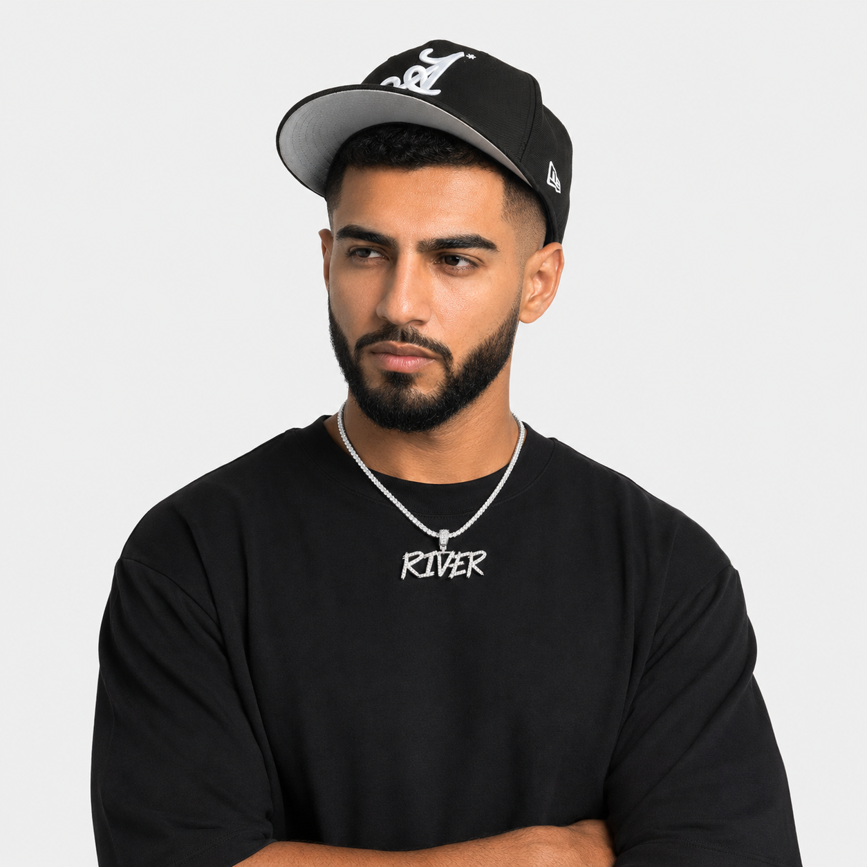 Iced Out Brush Font Custom Pendant