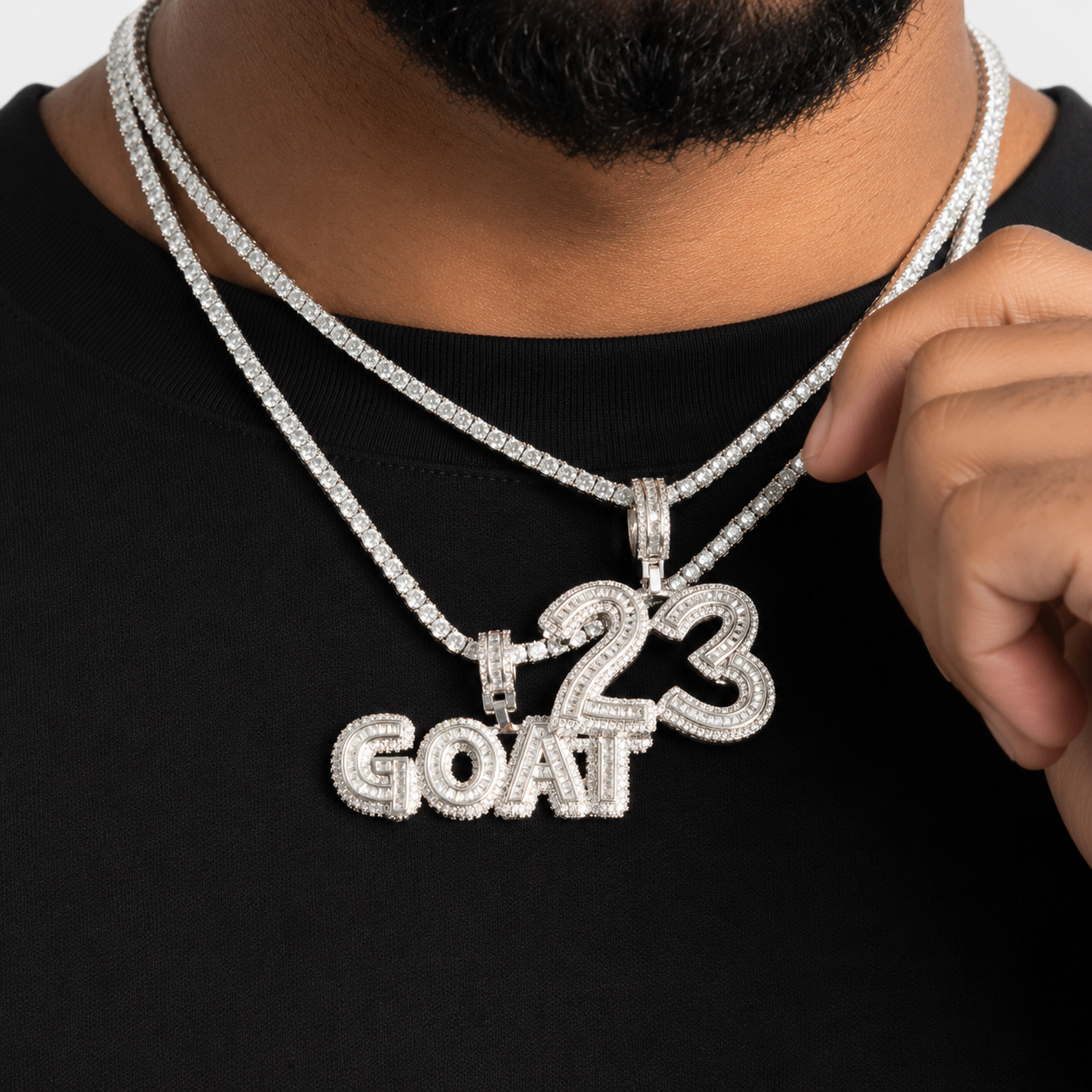 Custom Baguette Name Pendant for Chain