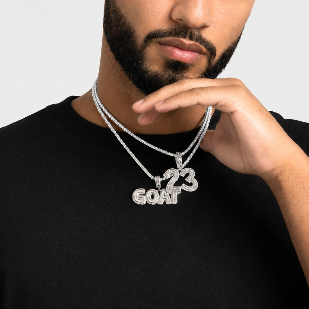 Custom Baguette Name Pendant for Chain