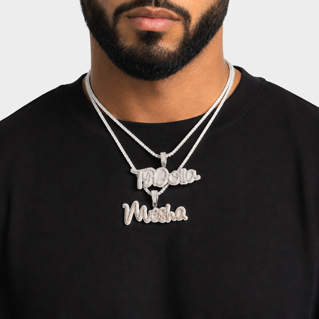 Men’s Baguette Custom Letter Pendant