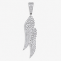 14K Gold Moissanite Feather Pendant | 925 Silver VVS Iced Out Jewelry