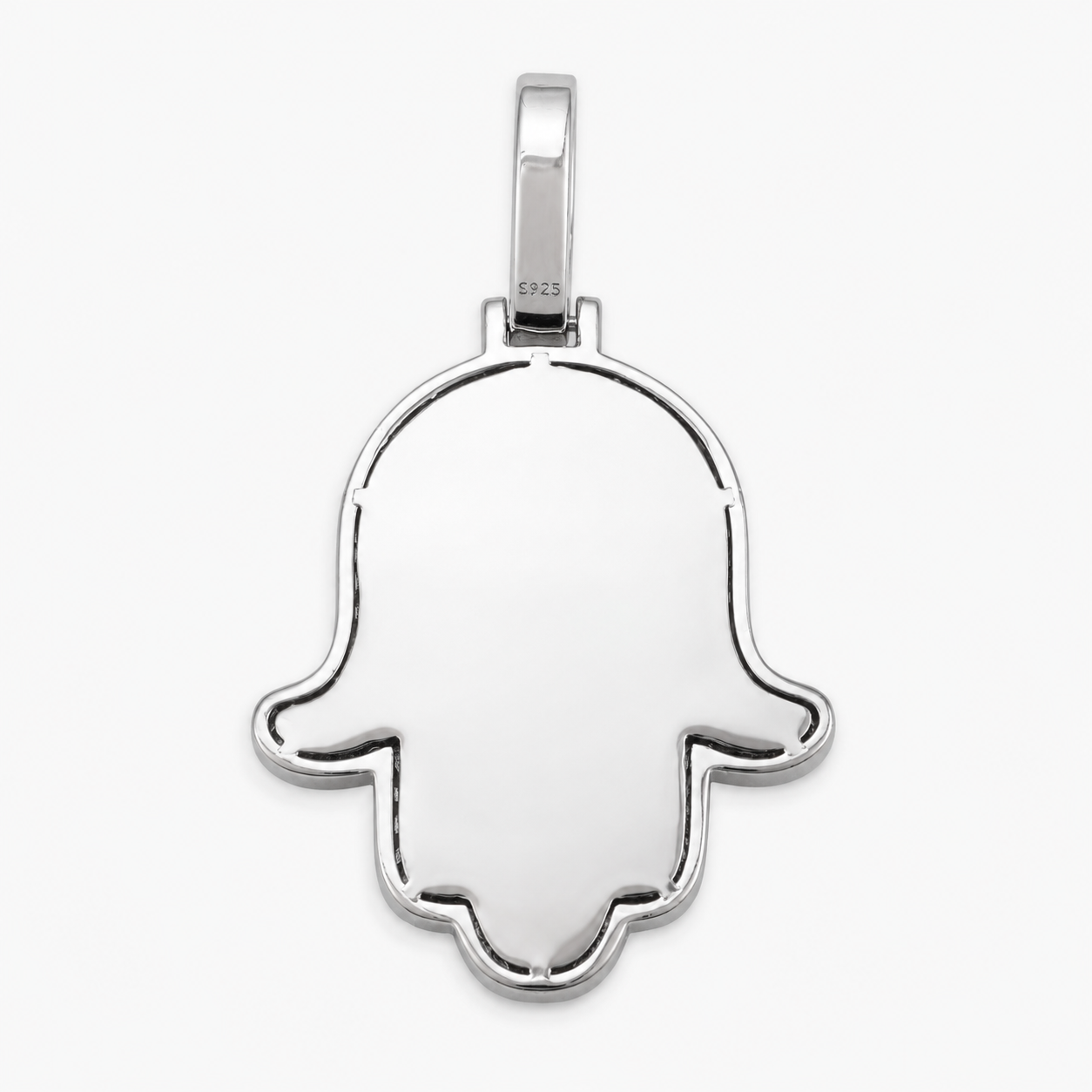 14K Gold Moissanite Allah Hamsa Hand Pendant | 925 Silver VVS Iced Out Jewelry