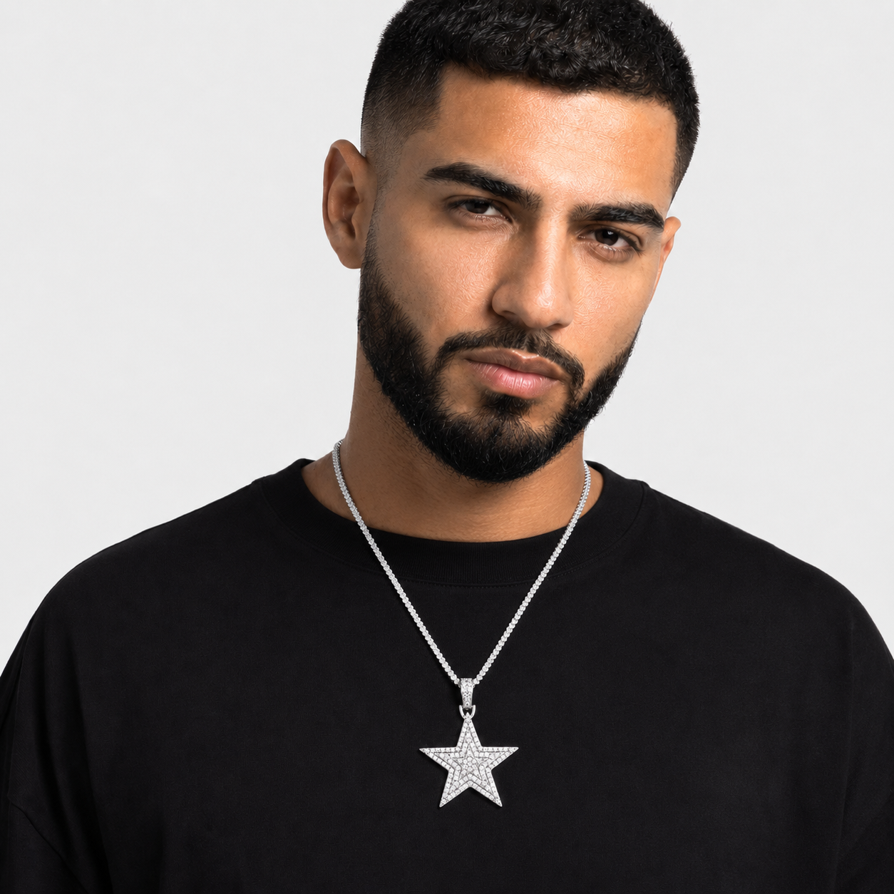 14K Gold Moissanite Star Pendant | 925 Silver VVS Iced Out Hip Hop Jewelry