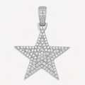 14K Gold Moissanite Star Pendant | 925 Silver VVS Iced Out Hip Hop Jewelry