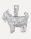 14K Gold Moissanite GOAT Pendant | 925 Silver VVS Icon Statement Jewelry