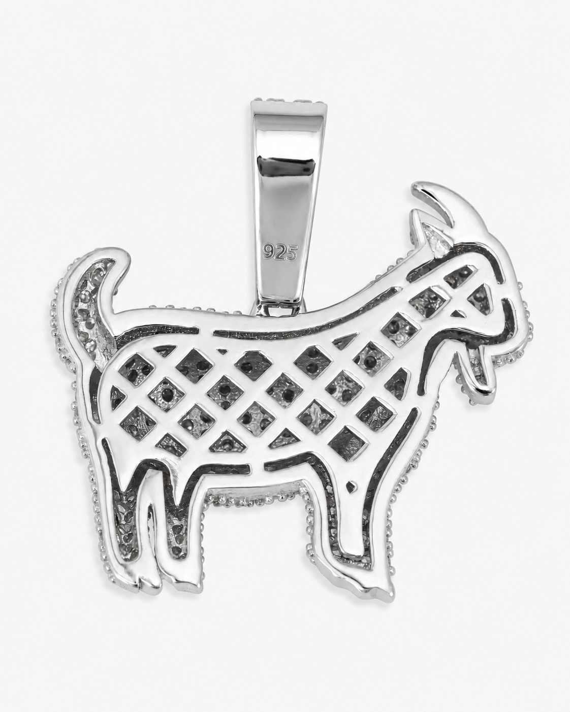 14K Gold Moissanite GOAT Pendant | 925 Silver VVS Icon Statement Jewelry