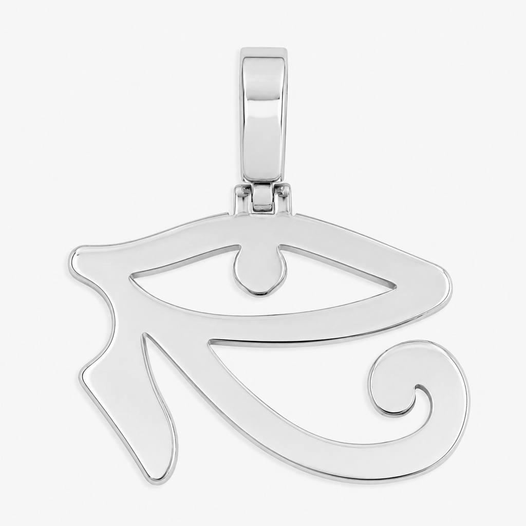 14K Gold Plated Eye of Horus Moissanite Pendant Necklace