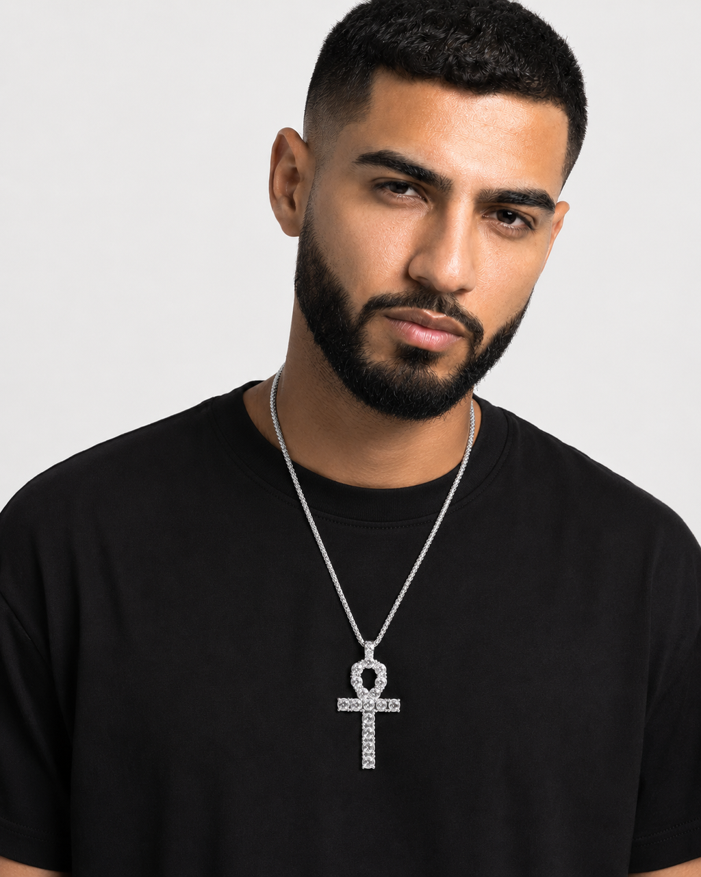 14K Gold VVS Ankh Pendant | Egyptian Life Symbol Iced Out Jewelry
