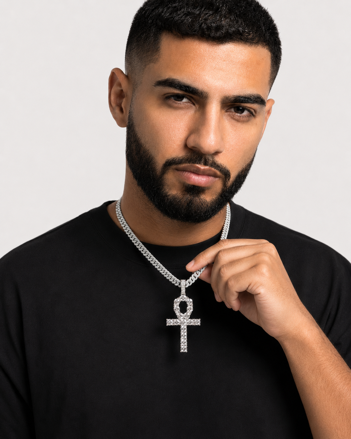 14K Gold VVS Ankh Pendant | Egyptian Life Symbol Iced Out Jewelry