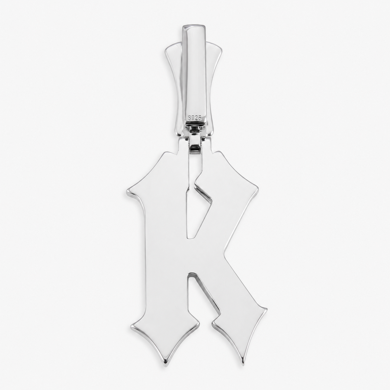 Custom K Letter Moissanite Pendant | 14K Gold Plated 925 Silver