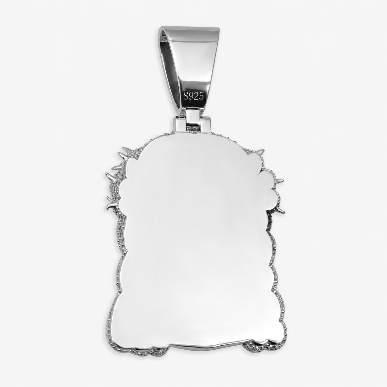 14K Gold Blood Jesus Piece Pendant | Red Enamel Moissanite 925 Silver Jewelry