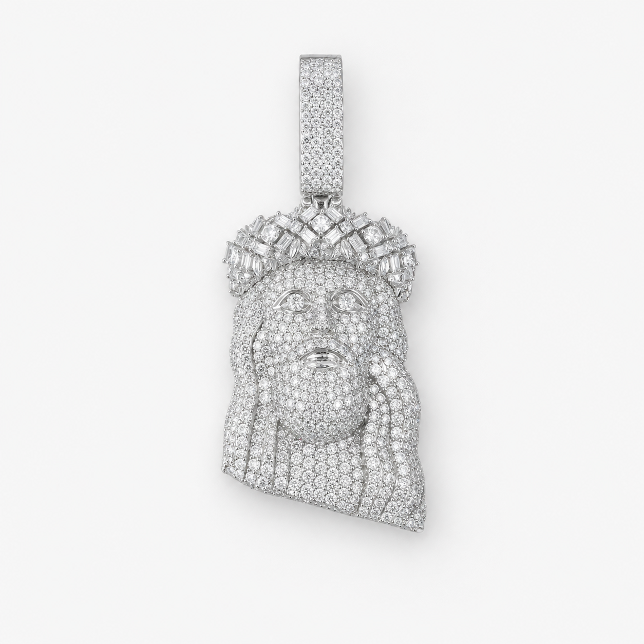 14K Gold Moissanite Jesus Piece Pendant | Iced Out Hip Hop Religious Necklace