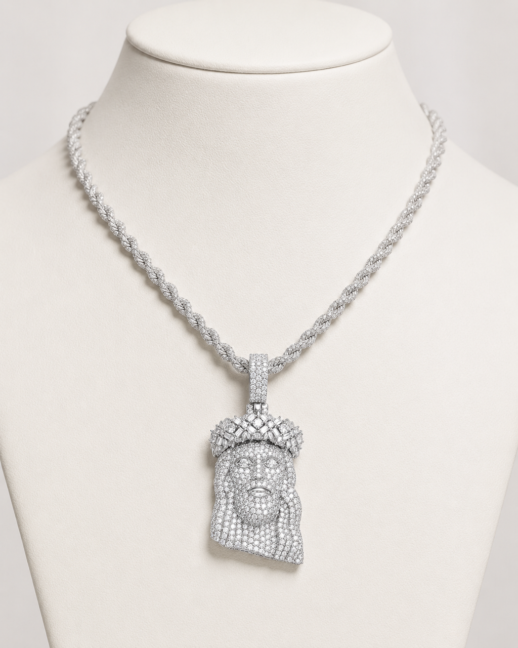 Moissanite Jesus Piece 14K Gold