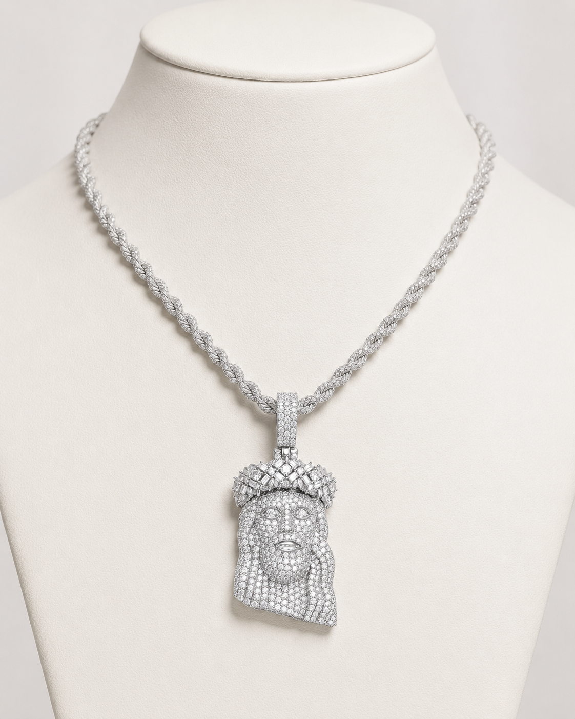 Moissanite Jesus Piece 14K Gold