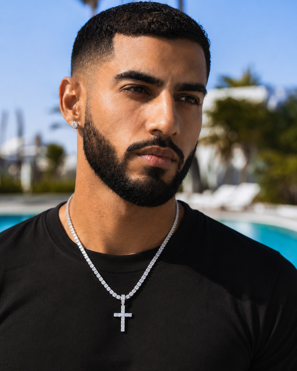 VVS Cross Pendant 14K Gold
