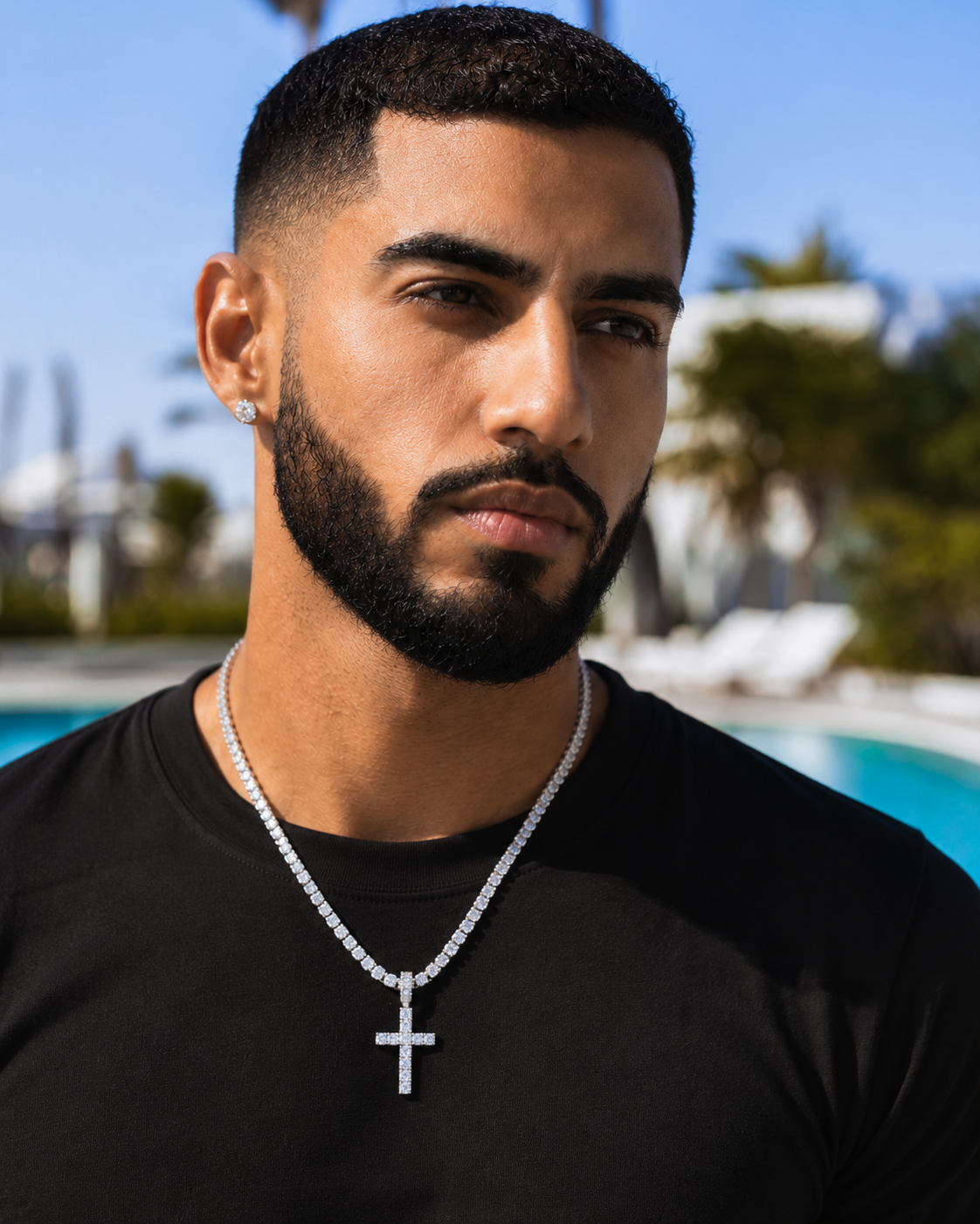 VVS Cross Pendant 14K Gold