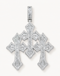 VVS Triple Cross Pendant 14K Gold