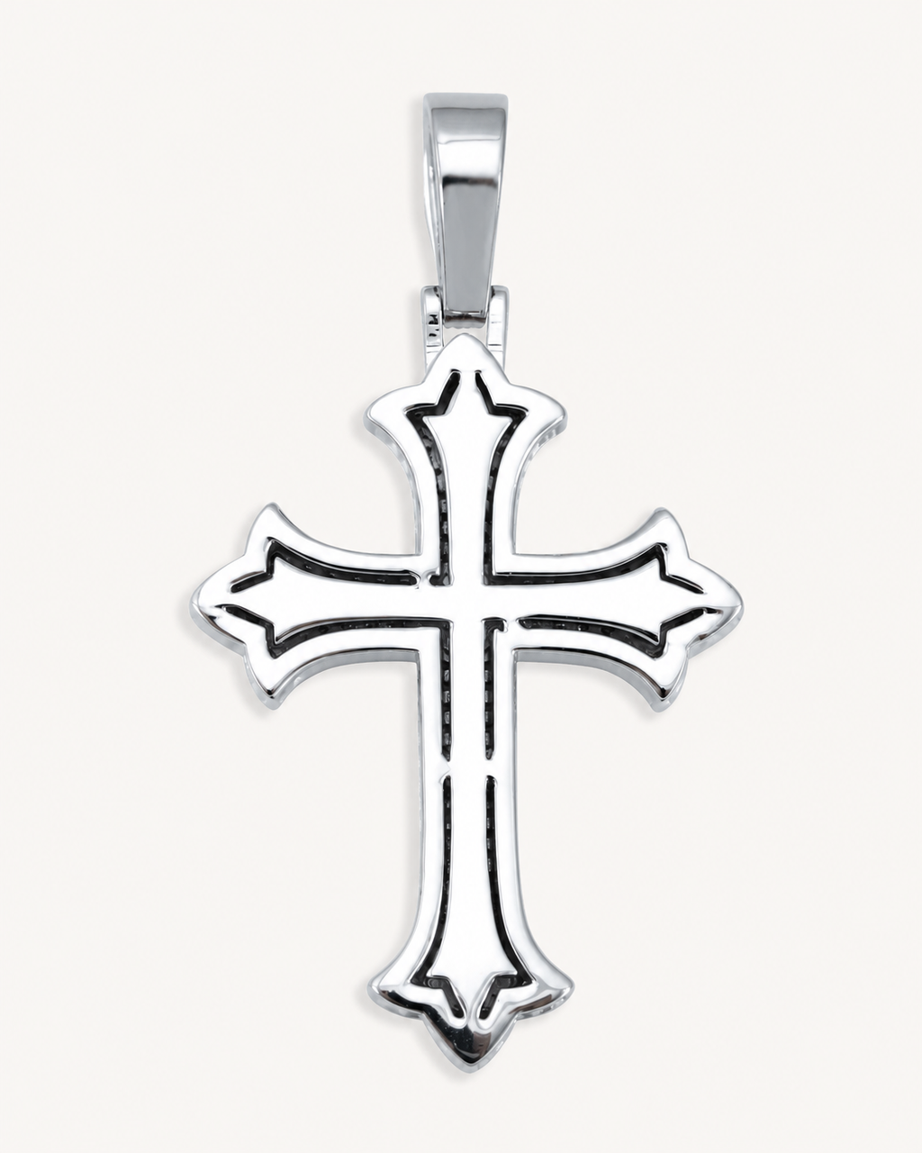 14K Gold Moissanite Cross Pendant | 925 Silver Iced Out VVS Religious Jewelry