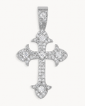 Moissanite Ornamental Cross Pendant | 925 Silver Iced Out VVS Jewelry