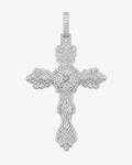 14K Gold Moissanite Micro Cross Pendant | 925 Silver Iced Out VVS Jewelry