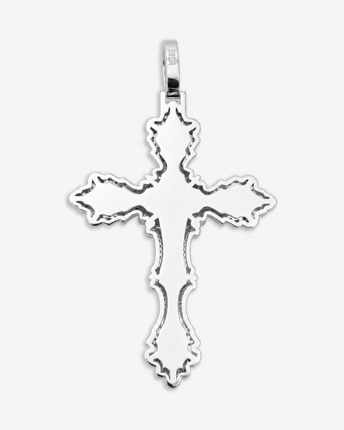 14K Gold Moissanite Micro Cross Pendant | 925 Silver Iced Out VVS Jewelry