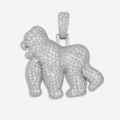 14K Gold Moissanite Gorilla Pendant | 925 Silver VVS Power Statement Jewelry