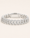 Iced Out Cuban Link Bracelet 925 Sterling Silver