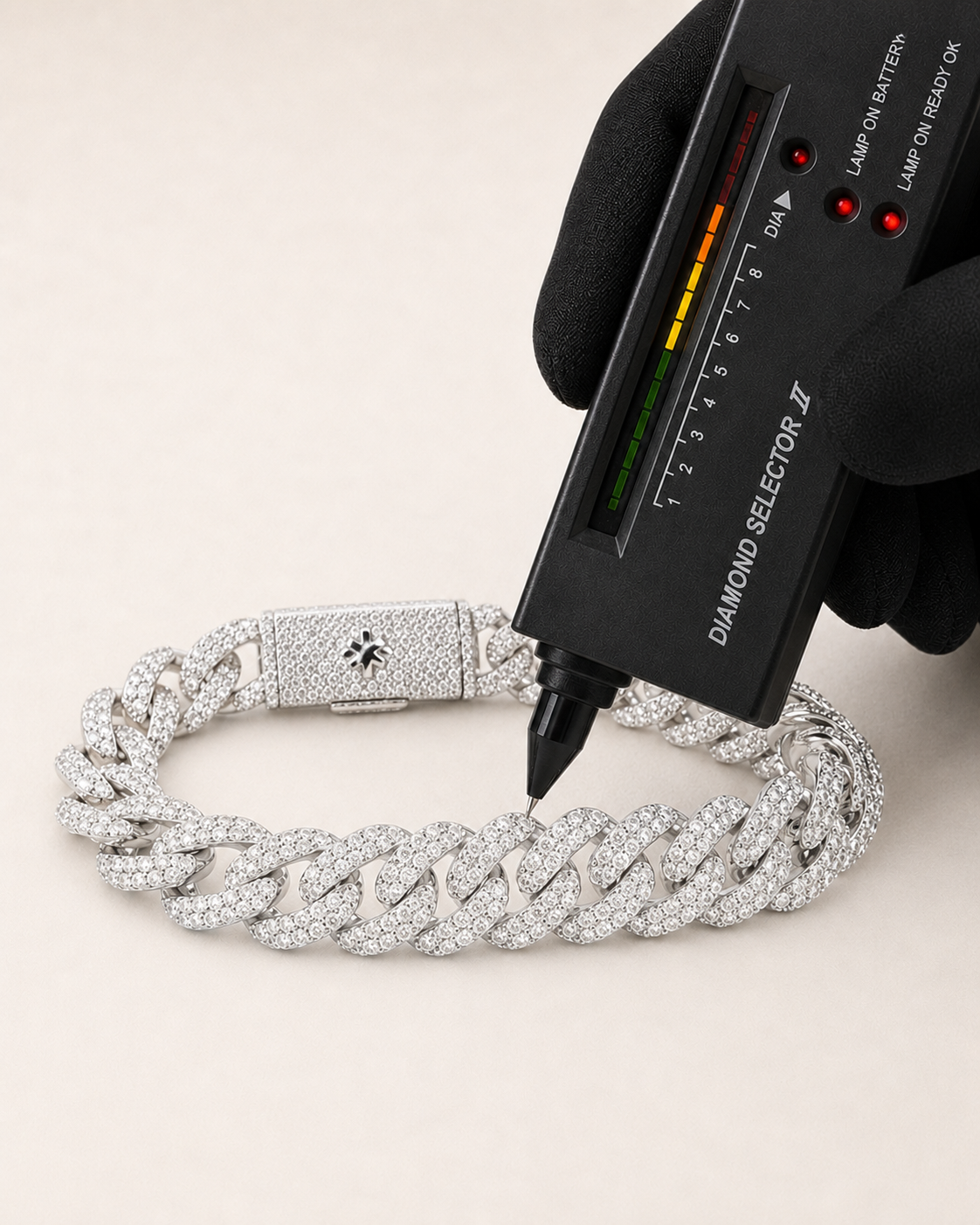 Iced Out Cuban Link Bracelet 925 Sterling Silver