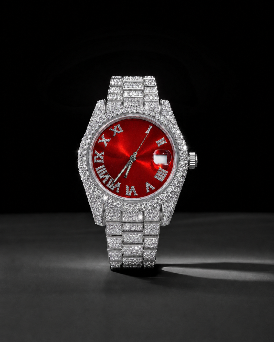 VVS Moissanite Iced Out Men’s Watch 40mm Bust Down