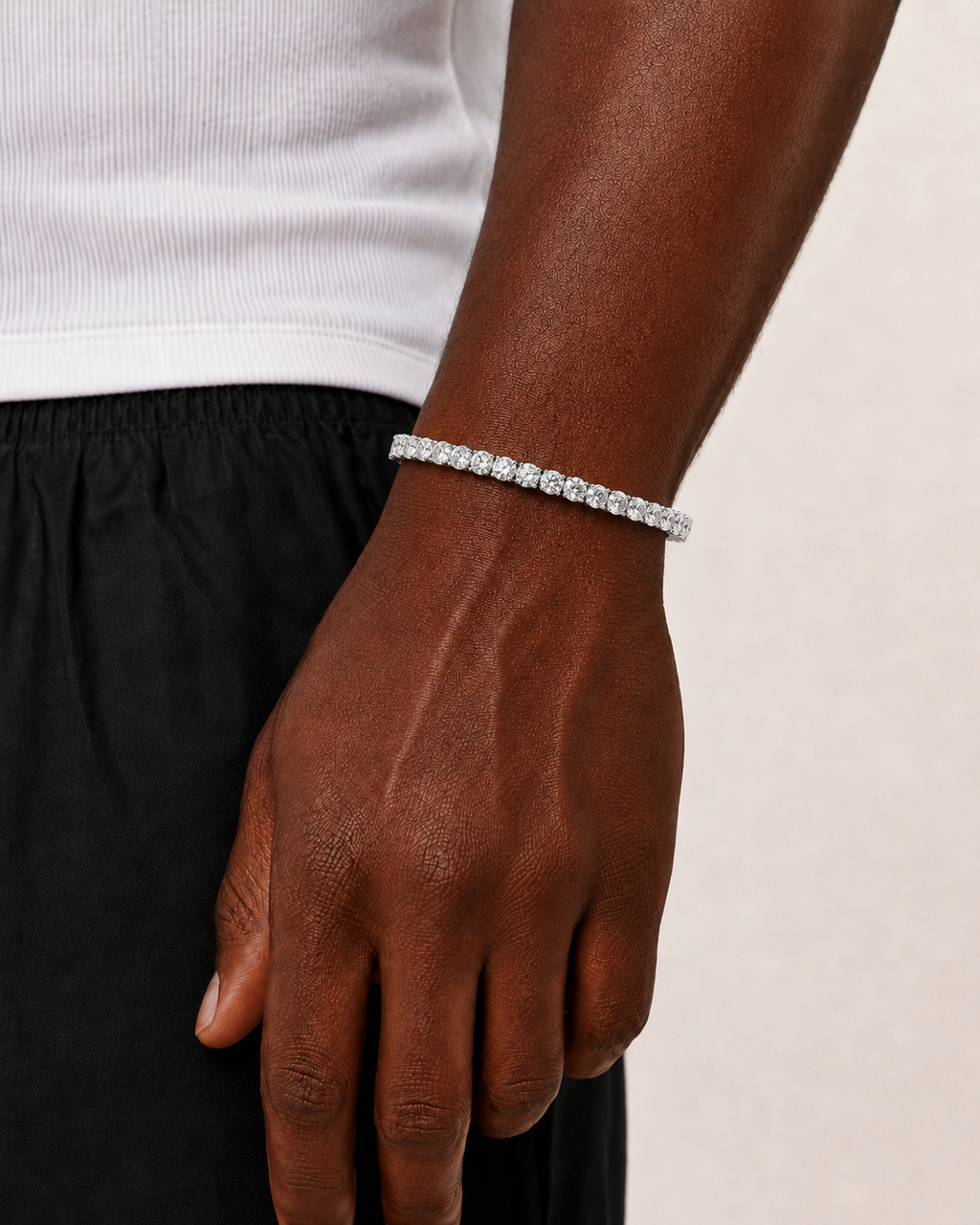 Classic Round Cut Tennis Bracelet White Gold Finish Luxury Bracelet