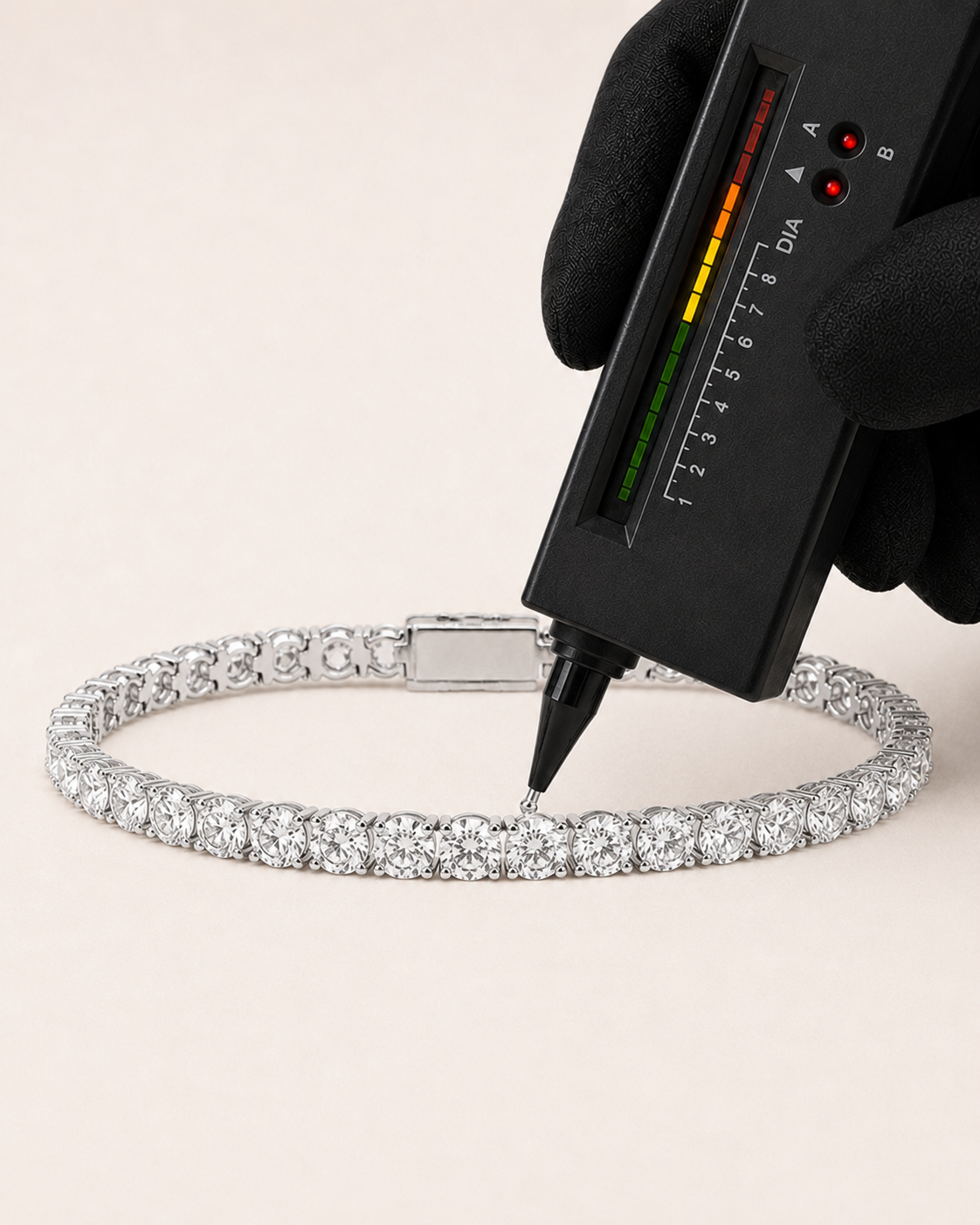 Classic Round Cut Tennis Bracelet White Gold Finish Luxury Bracelet