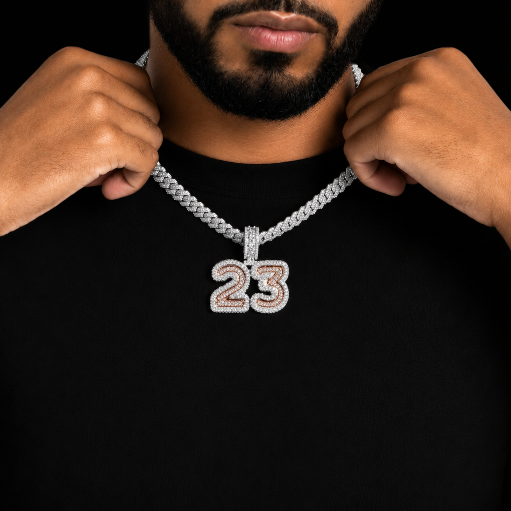 Iced Out Uppercase Letter Pendant
