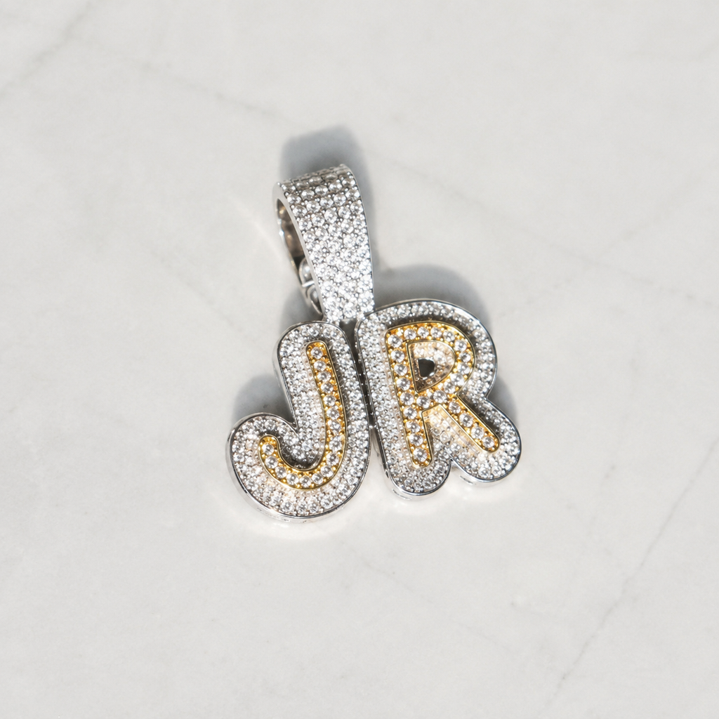 Iced Out Uppercase Letter Pendant