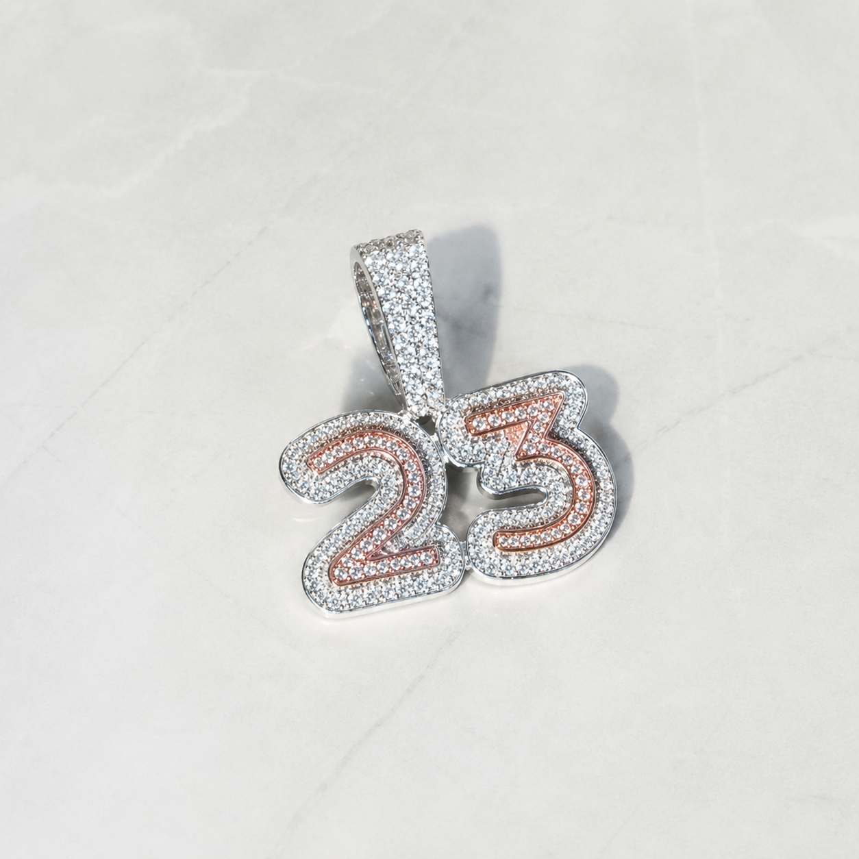 Iced Out Uppercase Letter Pendant