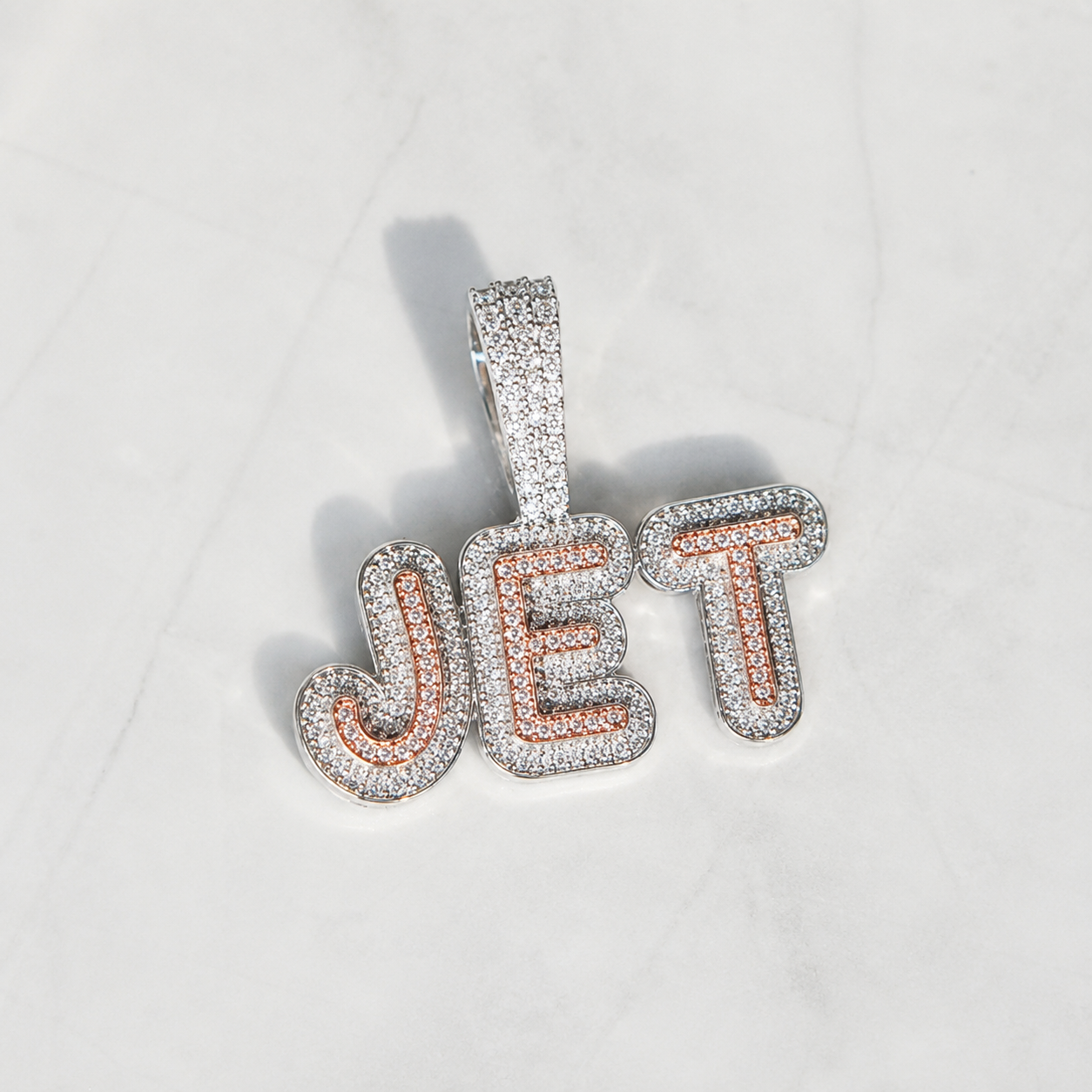 Iced Out Uppercase Letter Pendant