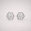 Micropave Cluster Iced Out Earrings