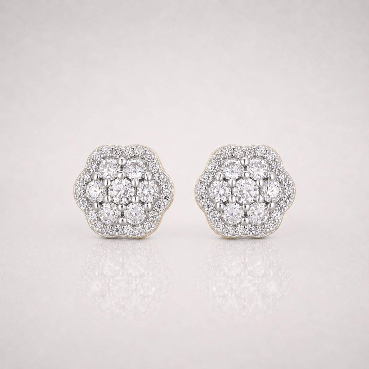 Micropave Cluster Iced Out Earrings
