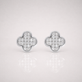 Clover Fashionista Iced Out Earrings