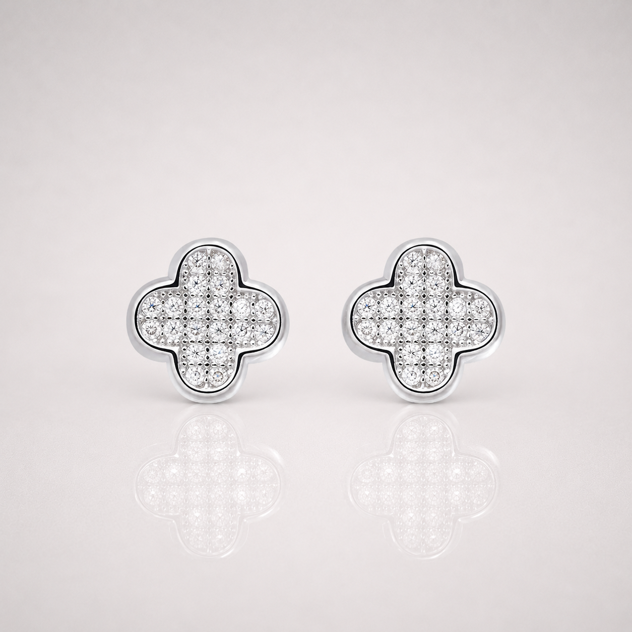 Clover Fashionista Iced Out Earrings