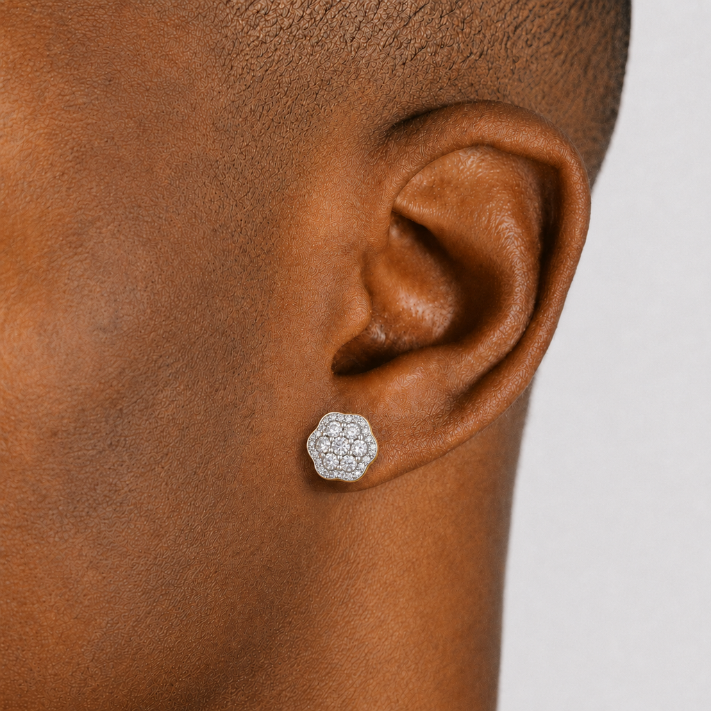 Micropave Cluster Iced Out Earrings