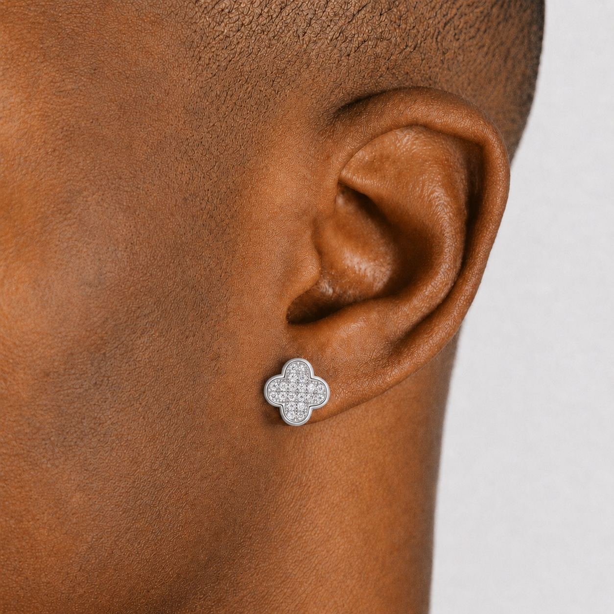 Clover Fashionista Iced Out Earrings