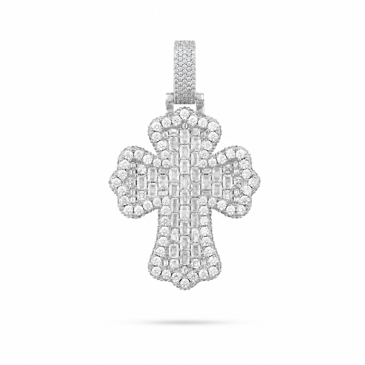 Baguette Iced Cross Pendant