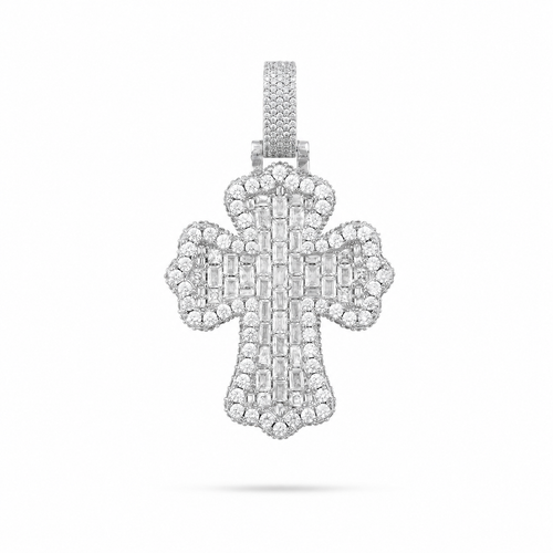 Baguette Iced Cross Pendant