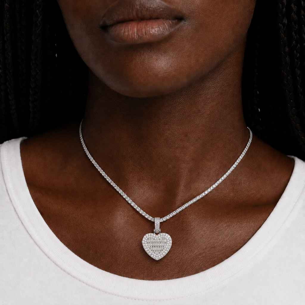 Iced Heart Pendant